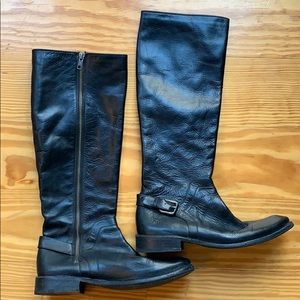 Frye Shirley Shield Tall Black Boots